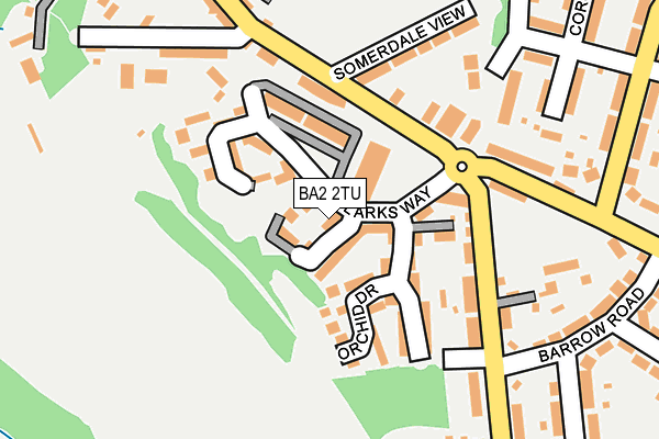 BA2 2TU map - OS OpenMap – Local (Ordnance Survey)