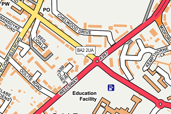 BA2 2UA map - OS OpenMap – Local (Ordnance Survey)