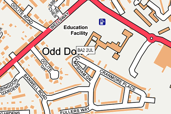 BA2 2UL map - OS OpenMap – Local (Ordnance Survey)