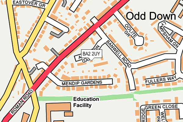 BA2 2UY map - OS OpenMap – Local (Ordnance Survey)