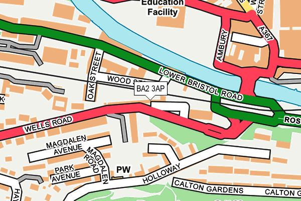 BA2 3AP map - OS OpenMap – Local (Ordnance Survey)