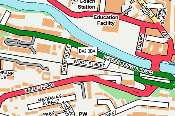 BA2 3BA map - OS OpenMap – Local (Ordnance Survey)