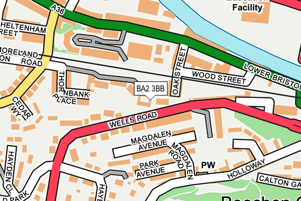 BA2 3BB map - OS OpenMap – Local (Ordnance Survey)