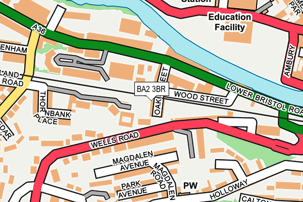 BA2 3BR map - OS OpenMap – Local (Ordnance Survey)