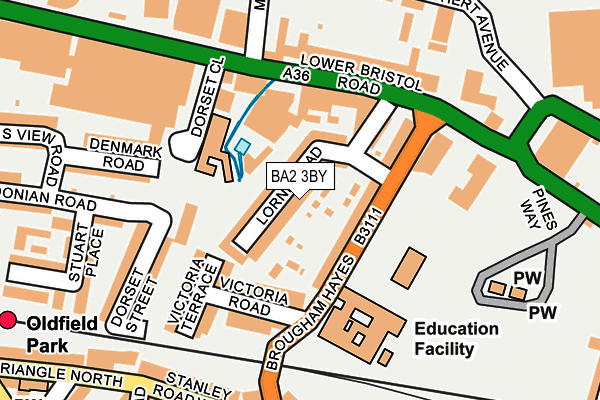 BA2 3BY map - OS OpenMap – Local (Ordnance Survey)