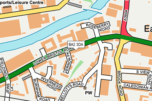 BA2 3DA map - OS OpenMap – Local (Ordnance Survey)