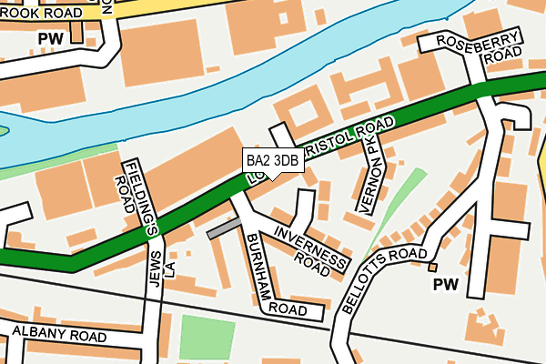 BA2 3DB map - OS OpenMap – Local (Ordnance Survey)