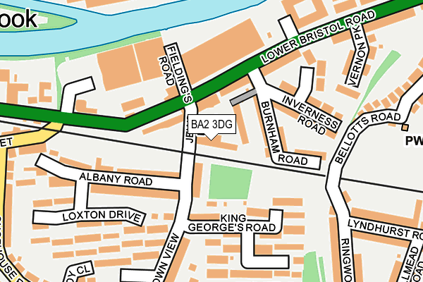 BA2 3DG map - OS OpenMap – Local (Ordnance Survey)