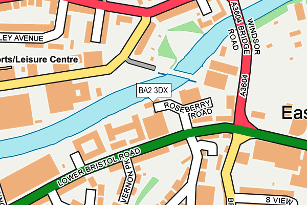 BA2 3DX map - OS OpenMap – Local (Ordnance Survey)