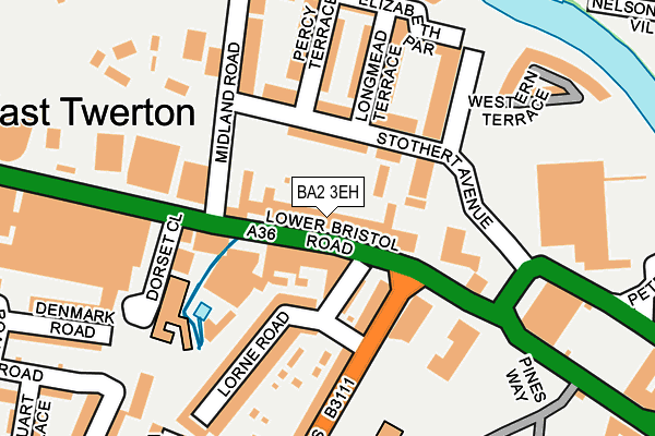 BA2 3EH map - OS OpenMap – Local (Ordnance Survey)