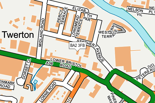 BA2 3FB map - OS OpenMap – Local (Ordnance Survey)