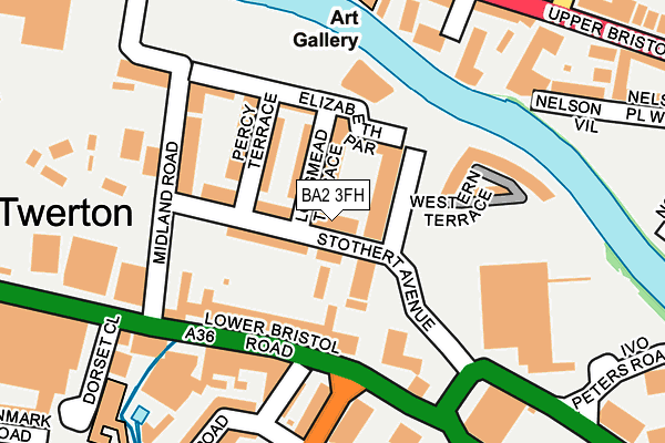 BA2 3FH map - OS OpenMap – Local (Ordnance Survey)