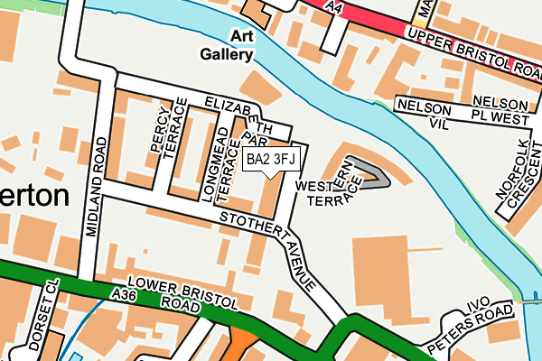 BA2 3FJ map - OS OpenMap – Local (Ordnance Survey)