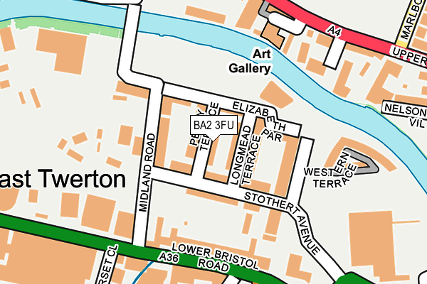 BA2 3FU map - OS OpenMap – Local (Ordnance Survey)