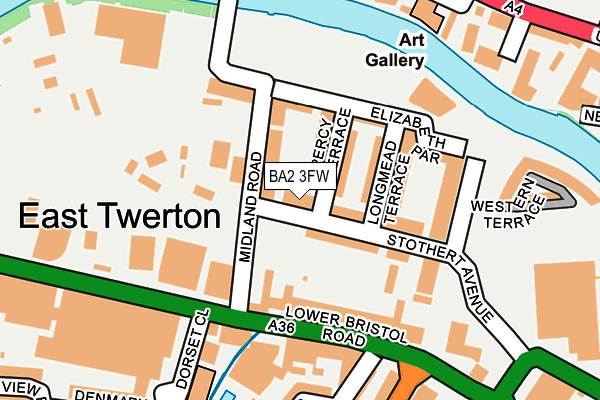 BA2 3FW map - OS OpenMap – Local (Ordnance Survey)