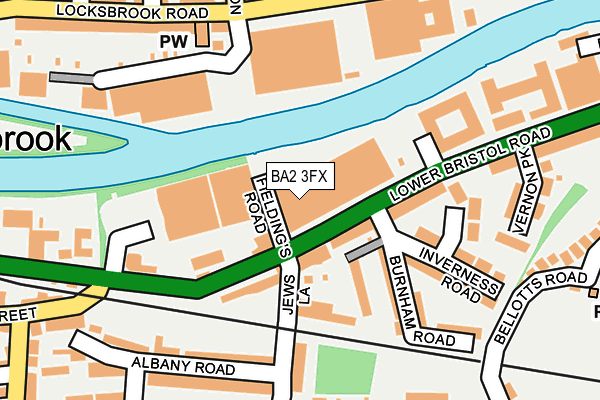 BA2 3FX map - OS OpenMap – Local (Ordnance Survey)