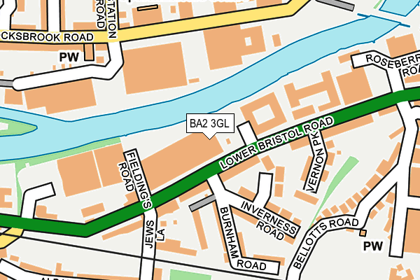 BA2 3GL map - OS OpenMap – Local (Ordnance Survey)