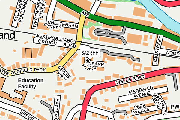 BA2 3HH map - OS OpenMap – Local (Ordnance Survey)