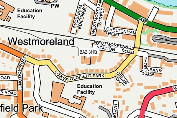 BA2 3HQ map - OS OpenMap – Local (Ordnance Survey)