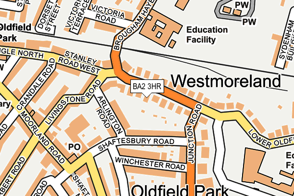 BA2 3HR map - OS OpenMap – Local (Ordnance Survey)