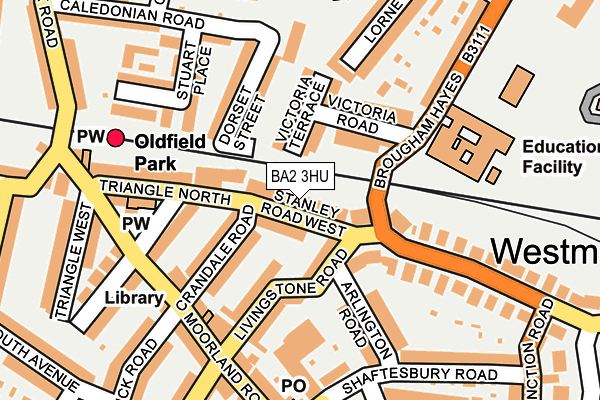 BA2 3HU map - OS OpenMap – Local (Ordnance Survey)