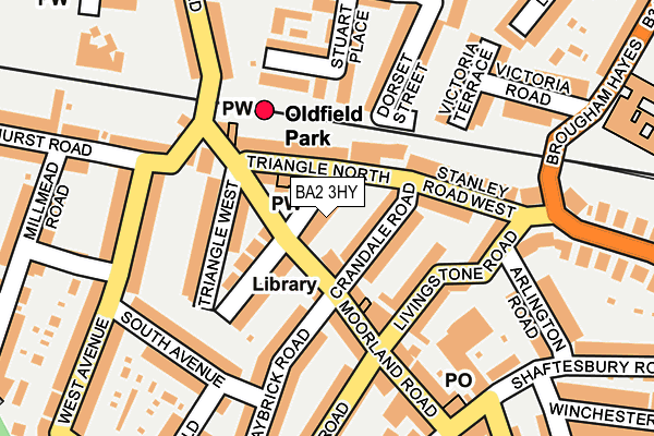 BA2 3HY map - OS OpenMap – Local (Ordnance Survey)