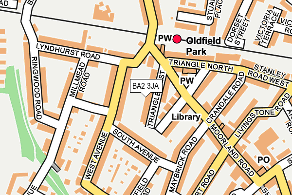 BA2 3JA map - OS OpenMap – Local (Ordnance Survey)