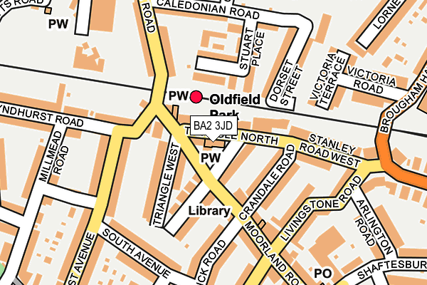 BA2 3JD map - OS OpenMap – Local (Ordnance Survey)