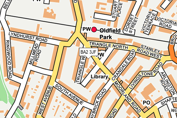 BA2 3JF map - OS OpenMap – Local (Ordnance Survey)