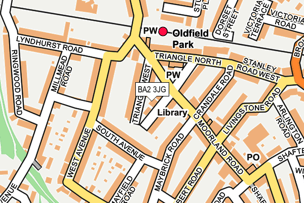 BA2 3JG map - OS OpenMap – Local (Ordnance Survey)