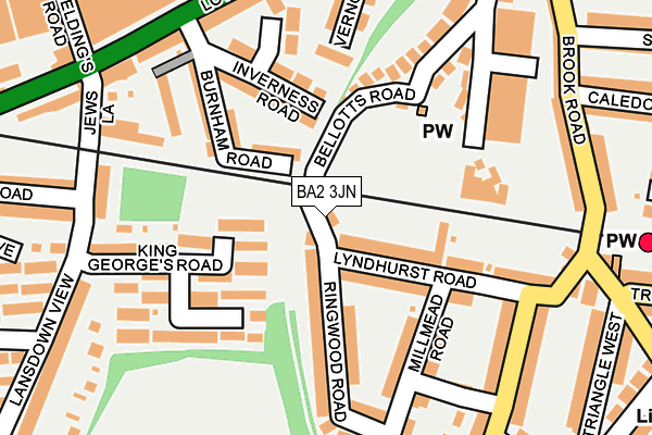 BA2 3JN map - OS OpenMap – Local (Ordnance Survey)