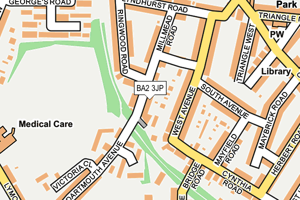 BA2 3JP map - OS OpenMap – Local (Ordnance Survey)