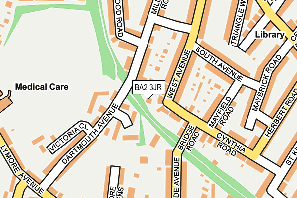 BA2 3JR map - OS OpenMap – Local (Ordnance Survey)