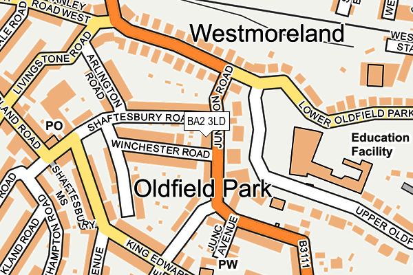 BA2 3LD map - OS OpenMap – Local (Ordnance Survey)