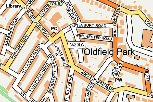 BA2 3LG map - OS OpenMap – Local (Ordnance Survey)