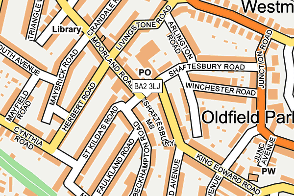 BA2 3LJ map - OS OpenMap – Local (Ordnance Survey)