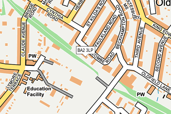 BA2 3LP map - OS OpenMap – Local (Ordnance Survey)