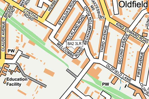 BA2 3LR map - OS OpenMap – Local (Ordnance Survey)