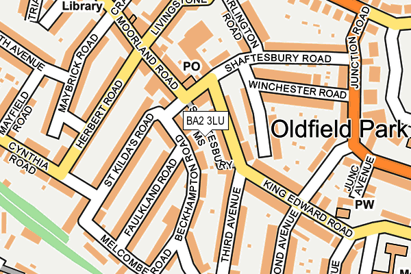 BA2 3LU map - OS OpenMap – Local (Ordnance Survey)