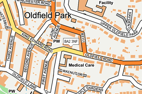 BA2 3NF map - OS OpenMap – Local (Ordnance Survey)