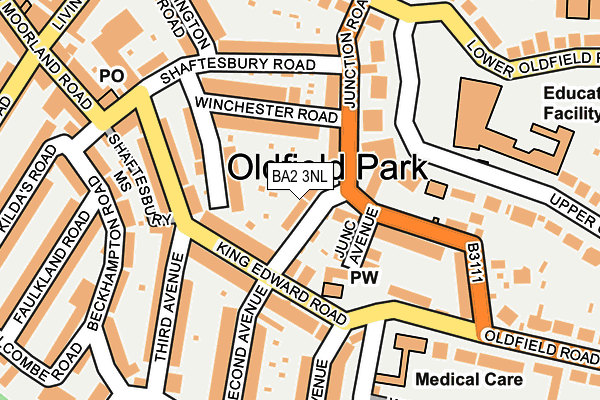 BA2 3NL map - OS OpenMap – Local (Ordnance Survey)