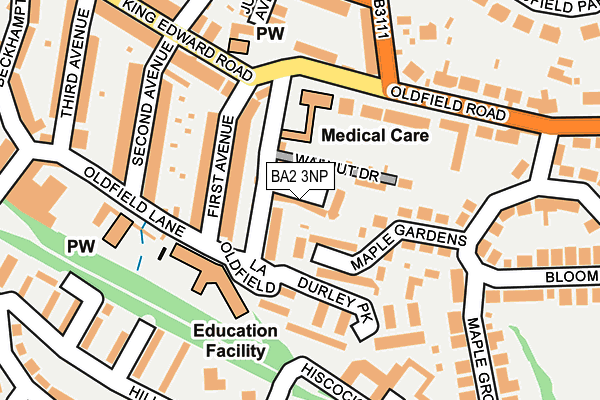 BA2 3NP map - OS OpenMap – Local (Ordnance Survey)