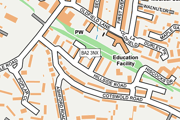 BA2 3NX map - OS OpenMap – Local (Ordnance Survey)