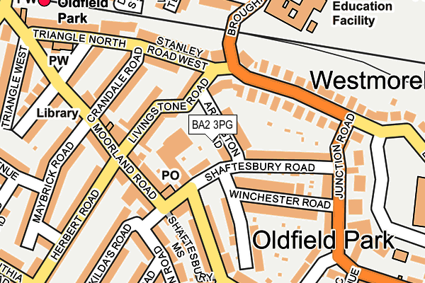 BA2 3PG map - OS OpenMap – Local (Ordnance Survey)