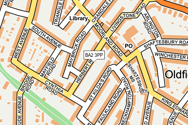 BA2 3PP map - OS OpenMap – Local (Ordnance Survey)