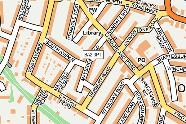 BA2 3PT map - OS OpenMap – Local (Ordnance Survey)