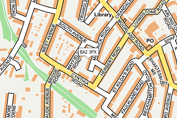 BA2 3PX map - OS OpenMap – Local (Ordnance Survey)