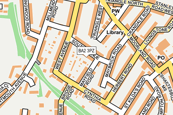 BA2 3PZ map - OS OpenMap – Local (Ordnance Survey)