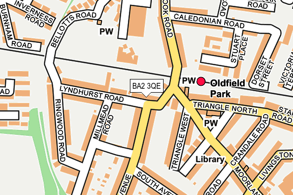 BA2 3QE map - OS OpenMap – Local (Ordnance Survey)