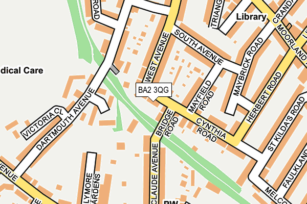 BA2 3QG map - OS OpenMap – Local (Ordnance Survey)